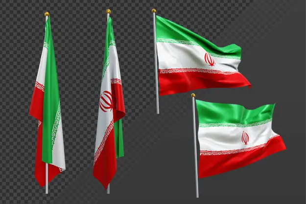 پرچم سه بعدی ایران 2 - طرح پلاس